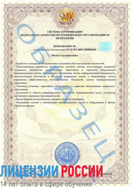 Образец сертификата соответствия (приложение) Муром Сертификат ISO 27001